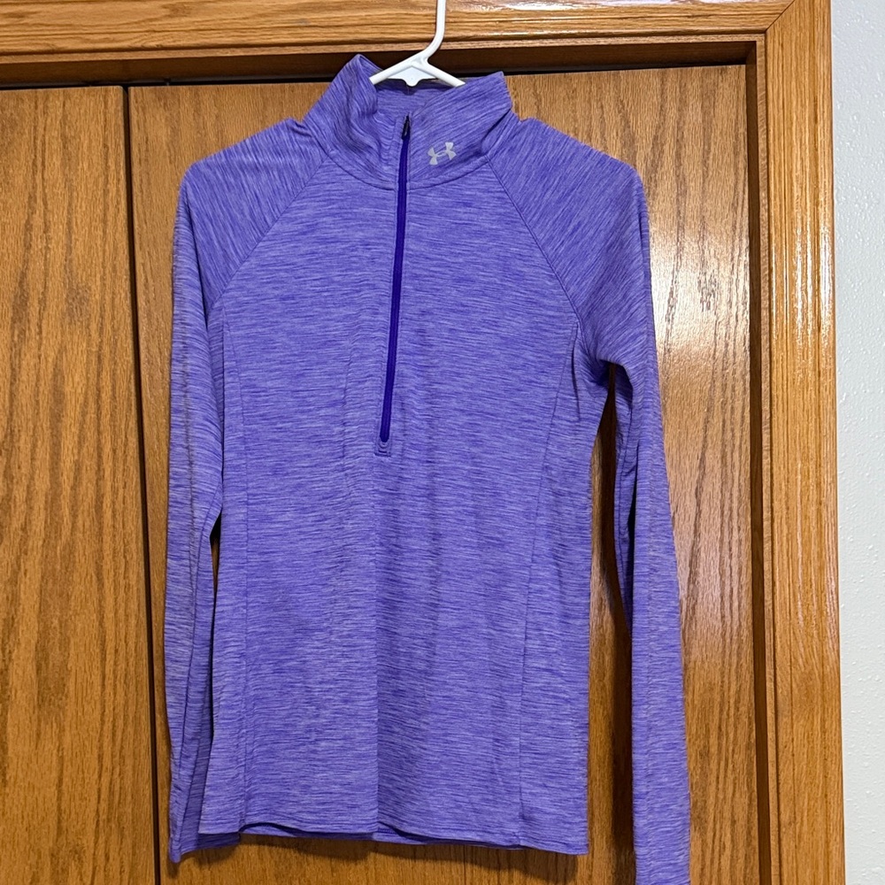 Under Armour Heathered Purple Long Sleeve Top
